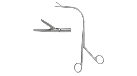 H189 fishbone laryngeal forceps (left open)